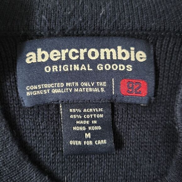 Abercrombie Boys Navy V-neck Long Sleeve Sweater - Picture 2 of 10